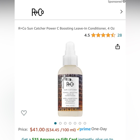 Brand new R+Co Suncatcher leave in conditioner - Picture 2 of 2